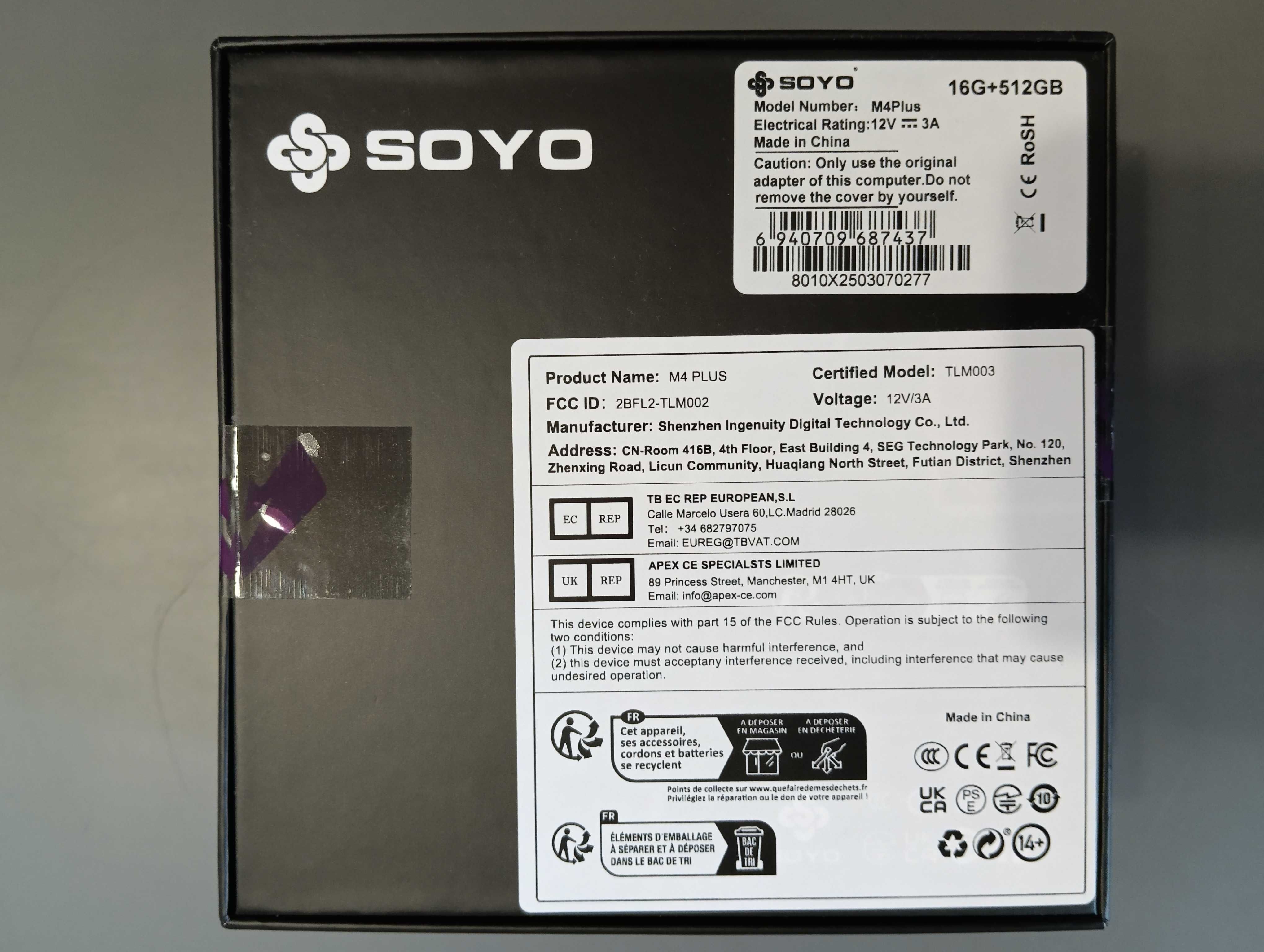 Міні ПК Soyo M4 Plus / Intel N150 / DDR4 16 Gb / SSD 512 Gb / Wi-Fi 5