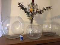 Szklana KULA misa wazon patera kryształ akwarium dekoracja