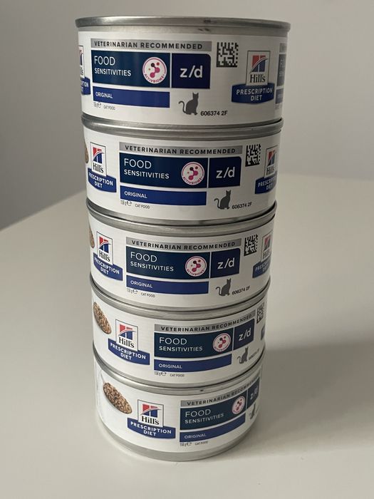zestaw 5 puszek - mokra karma Hill’s Z/D food sensitivities