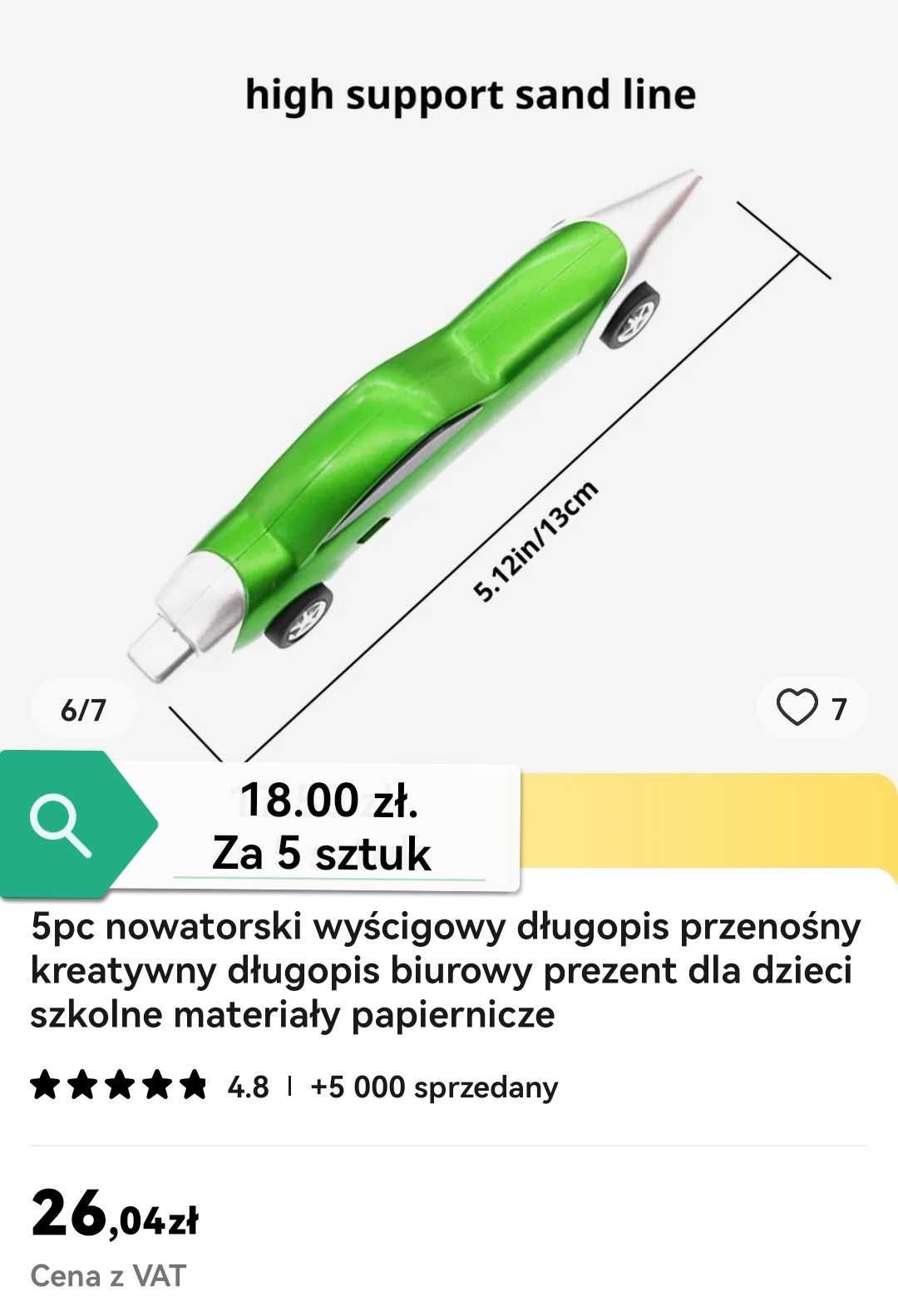 Długopisy 5 sztuk NOWE