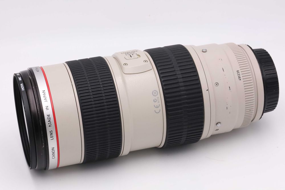 Canon EF 70-200 mm f 2,8 L IS USM zadbany obiektyw + osłona + uchwyt