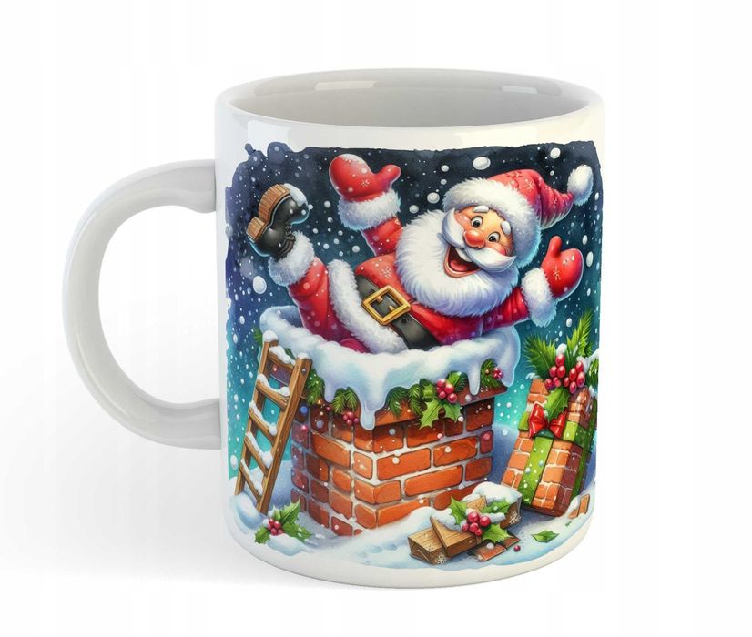 Kubek świąteczny Święty Mikołaj Boże Narodzenie Choinka Mikołajki