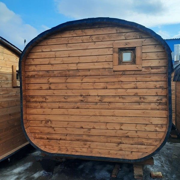 Квадро-Баня с угловым нижними полками 3х2,2 м деревянные ступени.