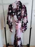 Japońska yukata kimono letnie sakura ozdobna szarfa obi