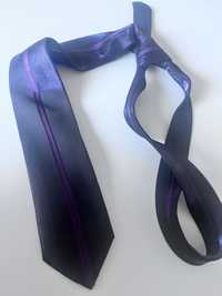 Krawat męski fioletowy