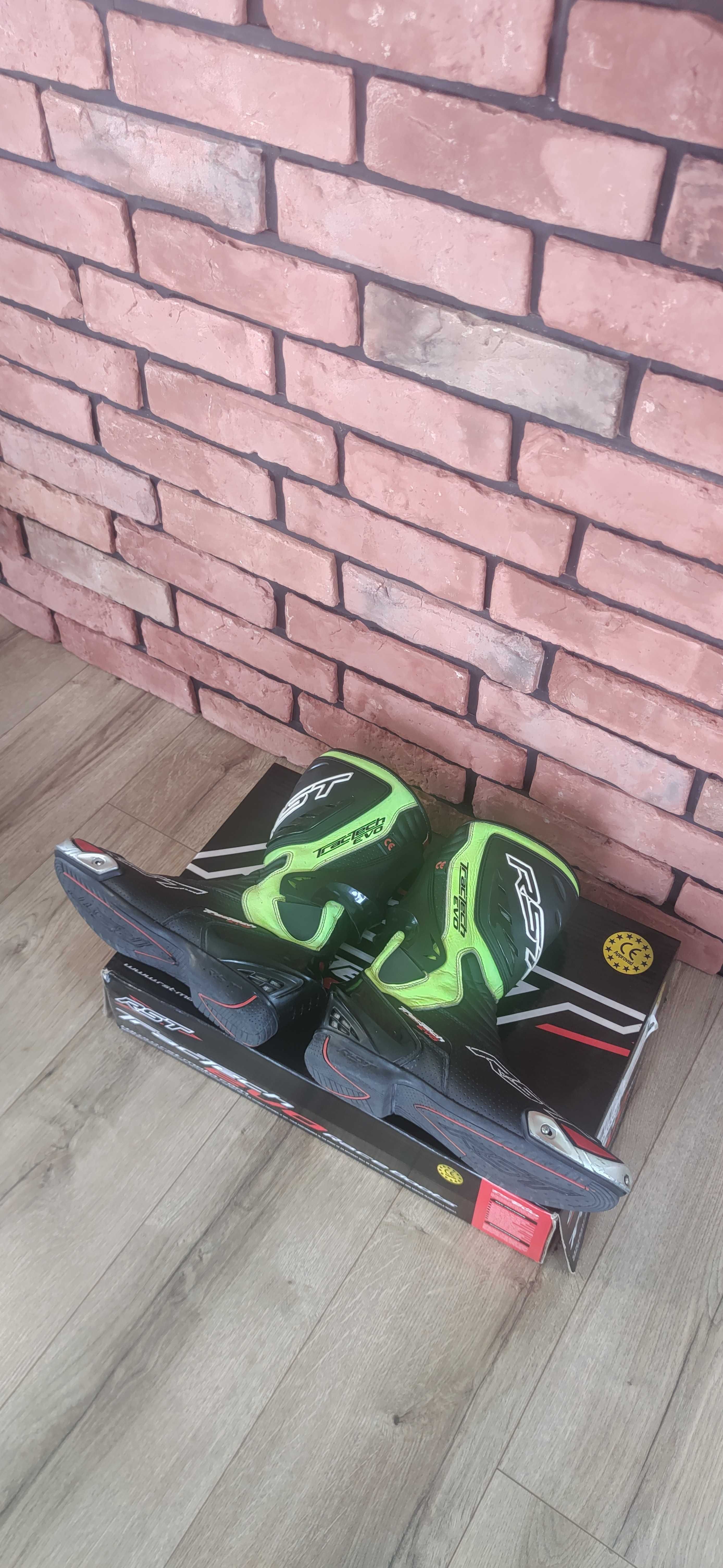 Buty Motocyklowe RST Tractech Evo Floracent green 45 zielone fluo