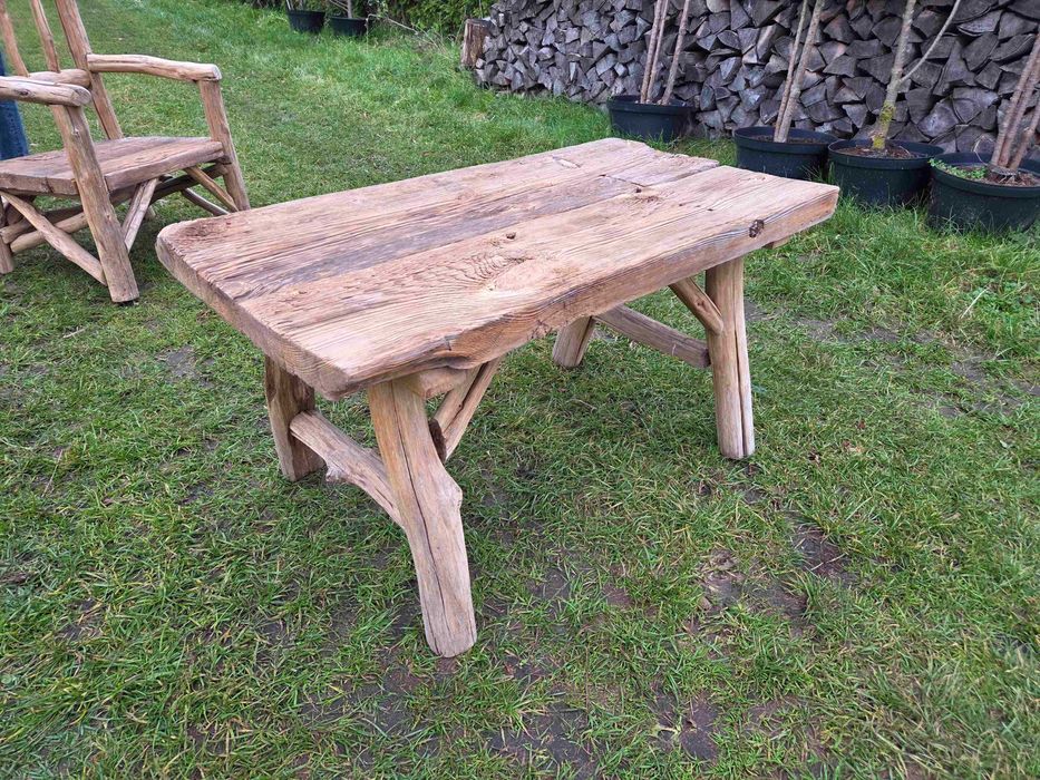 Komplet mebli ogrodowych ręcznie robionych