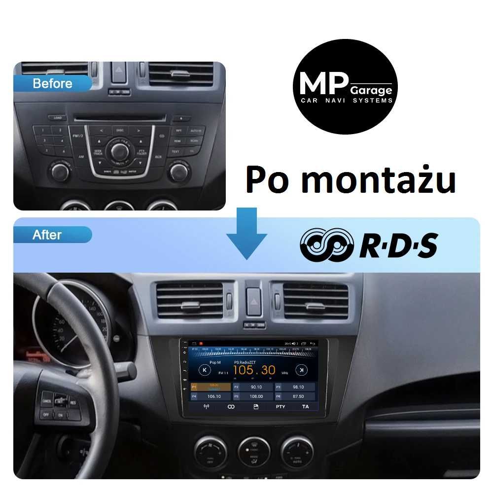 Radio Mazda 5 Android CarPlay/AA Qled 4G LTE Montaż Gwarancja