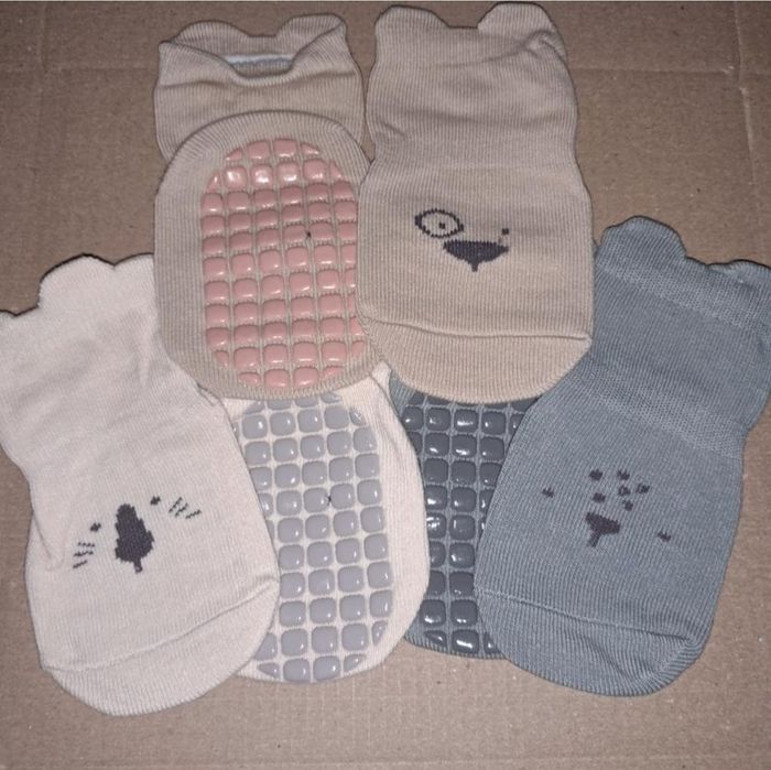 Набір 3 пари дитячі шкарпетки до року антиковзкі з тваринками