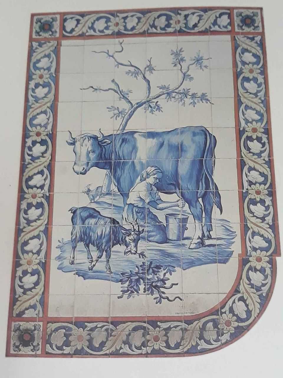 2 Gravuras VINTAGE de Painéis de Azulejo. Trabalho da Antiga Maquitel