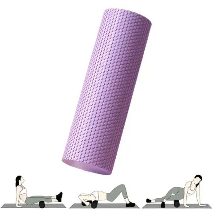 Wałek roller do masażu jogi rehabilitacja fioletowy 45x15cm NOWY
