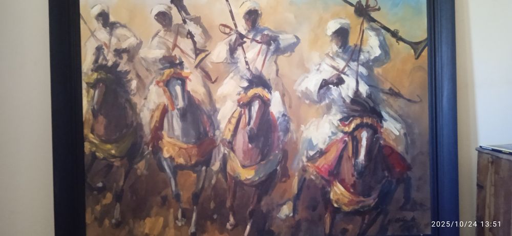 Grande Pintura representando uma fantasia marroquina