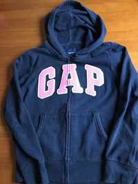 Sweat fecho algodao capucho. Marca Gap menina