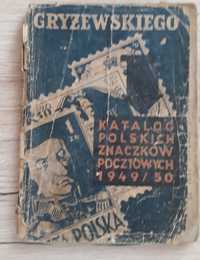 Katalog znaczków pocztowych Gryżewskiego 1949 rok.