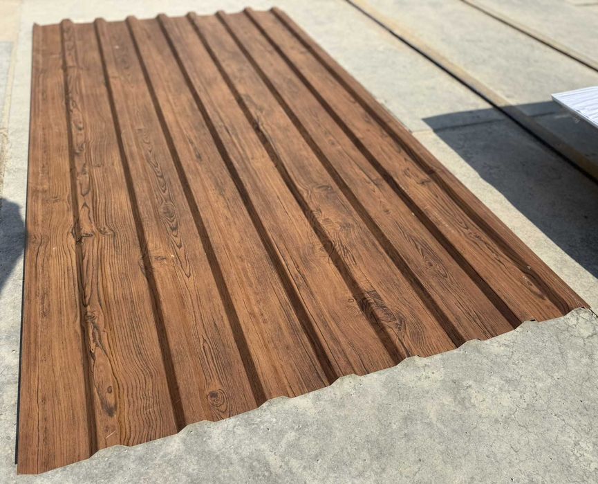 Blacha trapezowa T18 - DREWNOPODOBNA - Blacha cięta na wymiar!