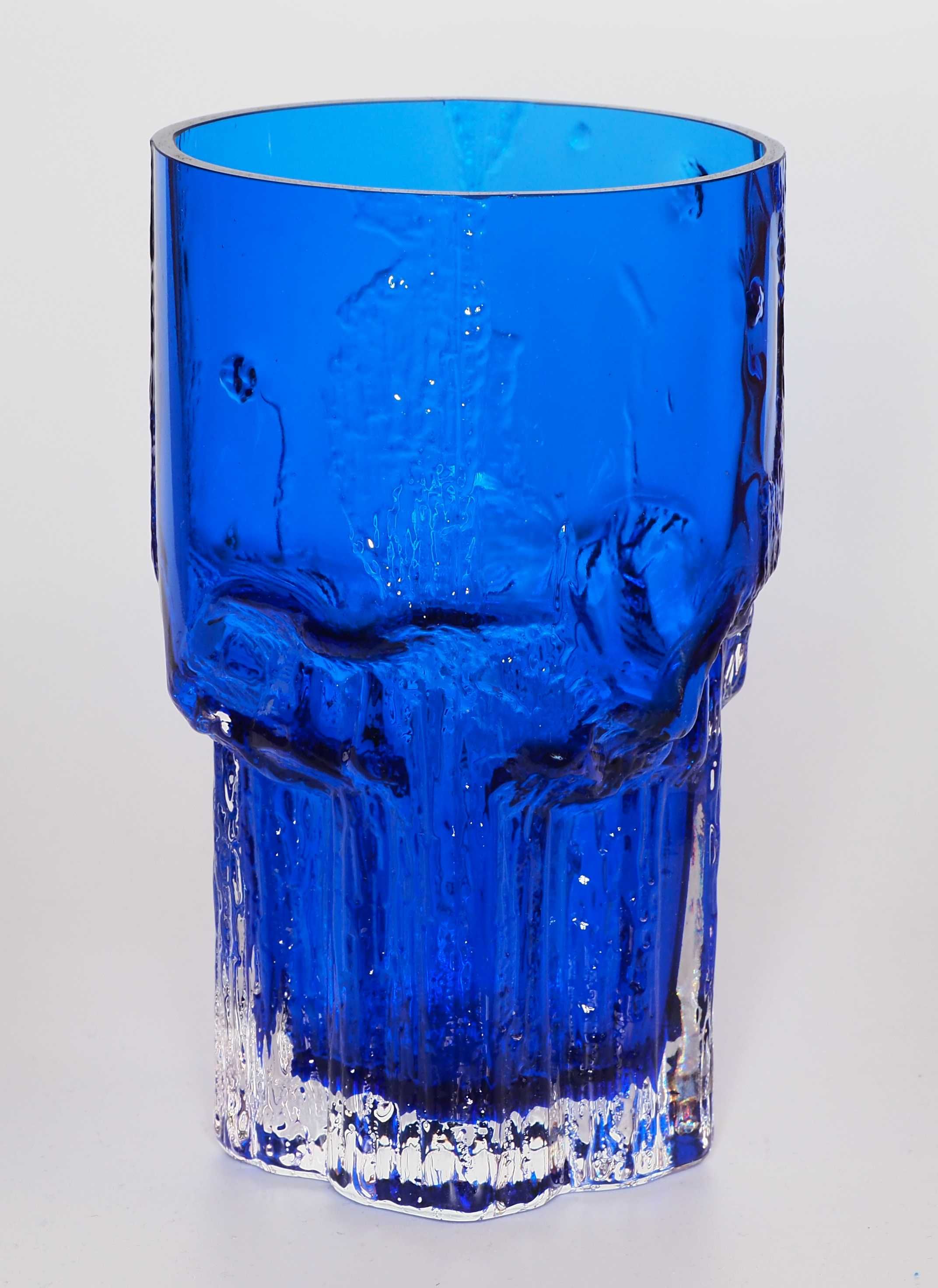 Kryształowy wazon kobaltowy Skandynawia modern design
