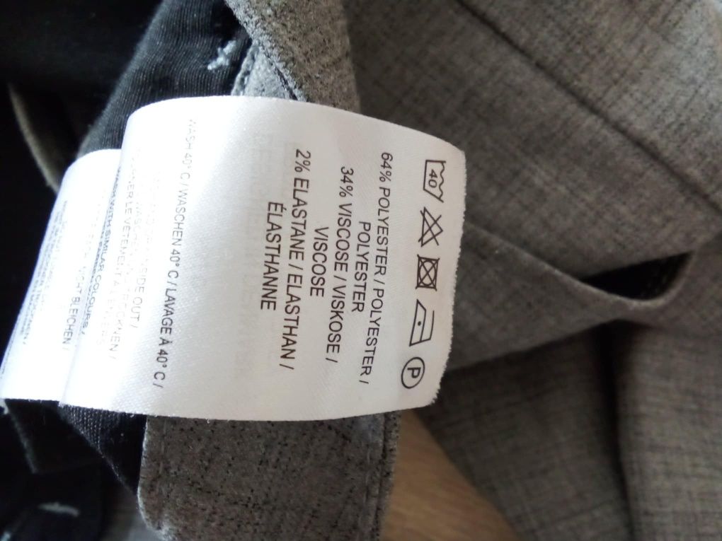 Szare spodnie eleganckie chinos gabba
