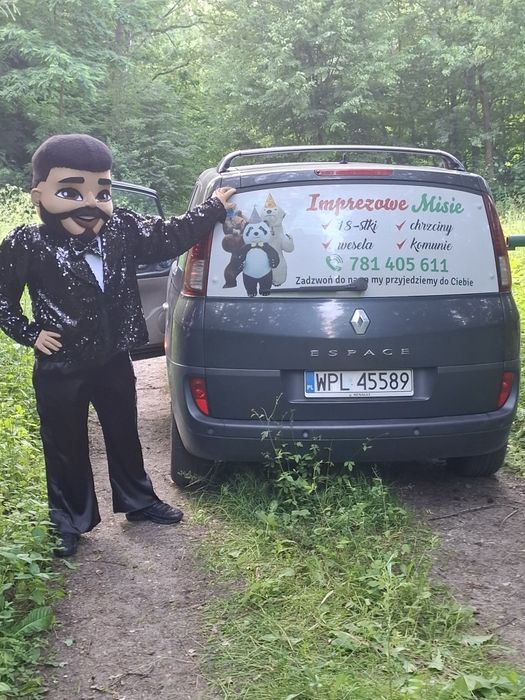 Maskotki na imprezy Skolim Alvaro koleżanka Roksi  i Jesica Miś  albo