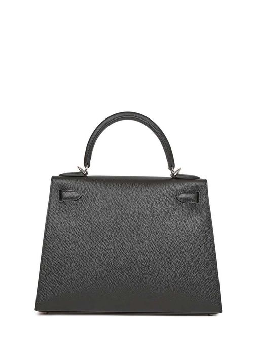 Сумка Kelly 28 Epsom Bag Black Palladium Hardware