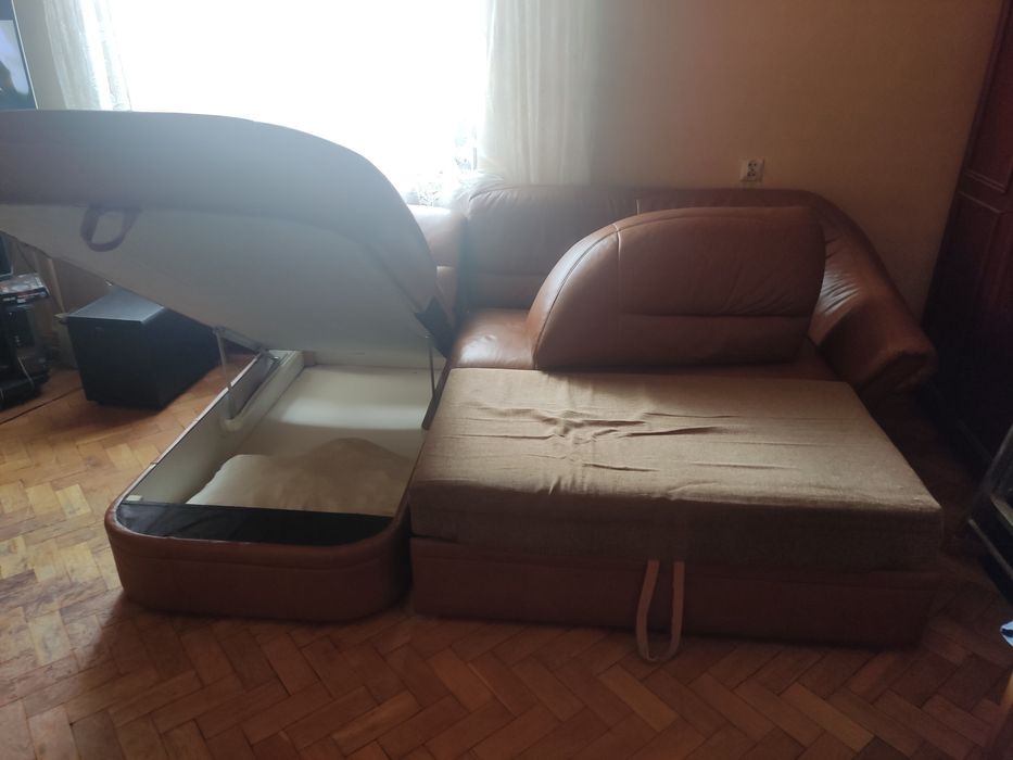 Narożnik skórzany + fotel