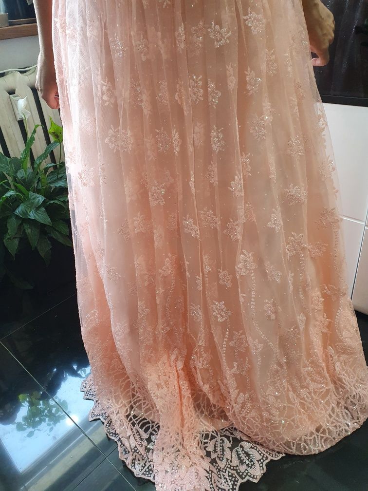 Nowa suknia ślubna M łososiowa