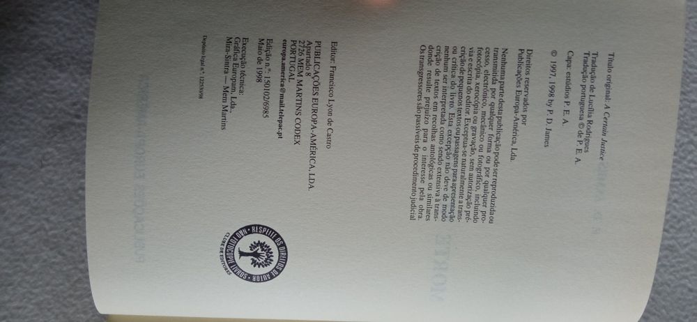 Morte no tribunal - P. D. James