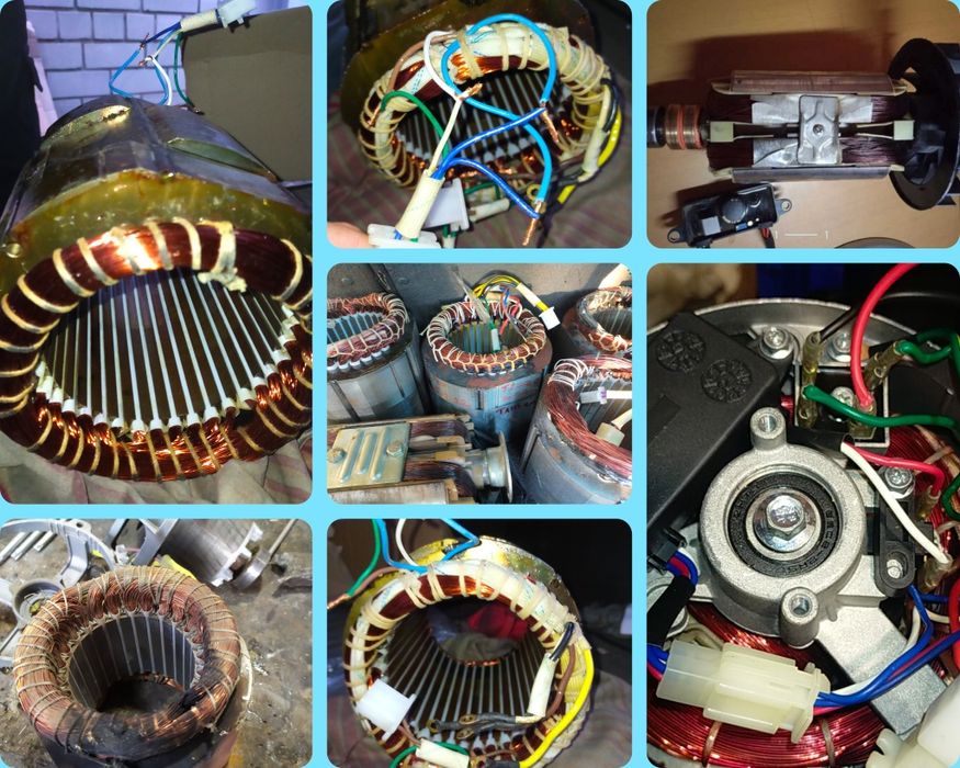 Перемотка Статоров якорей роторп Генераторов Эл. Моторв 220/380v