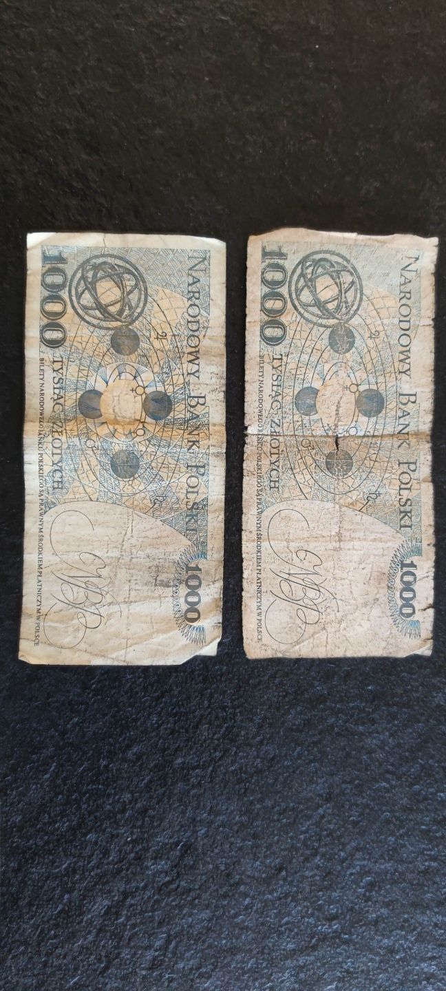 Banknot 1000 zł z 1982 r. Mikołaj Kopernik.