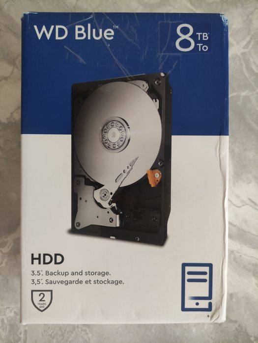 Жорсткий диск WD Blue 8 TB WD80EAAZ sata3 cmr