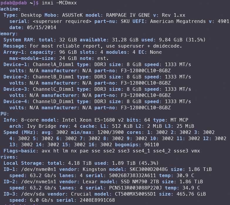 ASUS RAMPAGE IV GENE LGA2011 + legendarny E5-1680 v2 + 32 GiB DDR3