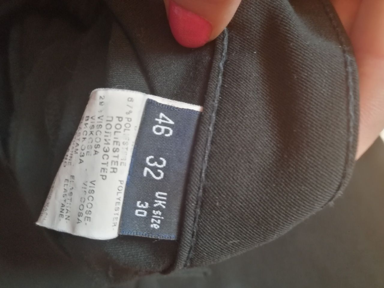 Trussardi Jeans r 46 czarne proste spodnie męskie