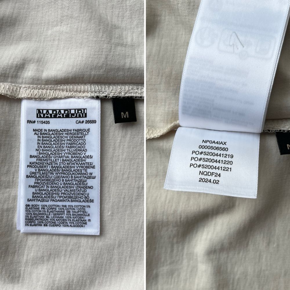 Оригінал Napapijri (S) S-Lahni Tee Футболка Нова Мужская Белая