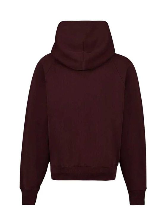 Худі AMI Paris Ami De Coeur Small Heart Zipped Hoodie Burgundy