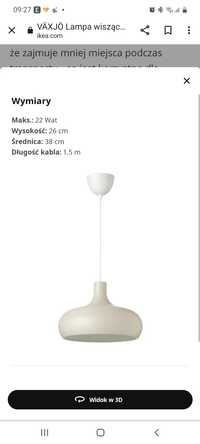 Ikea lampa kolor kremowy
