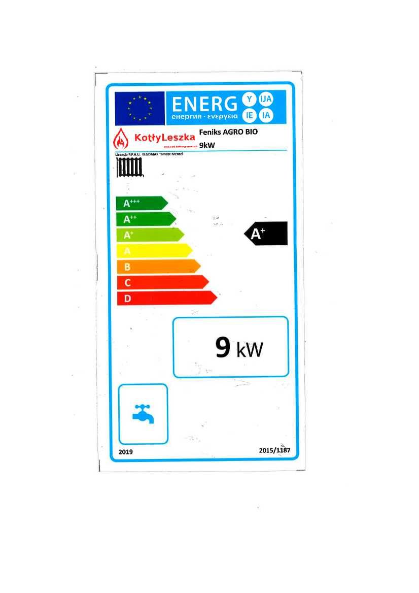 kocioł, piece 5 klasa AGRO BIO 9 kW pellet, drewno