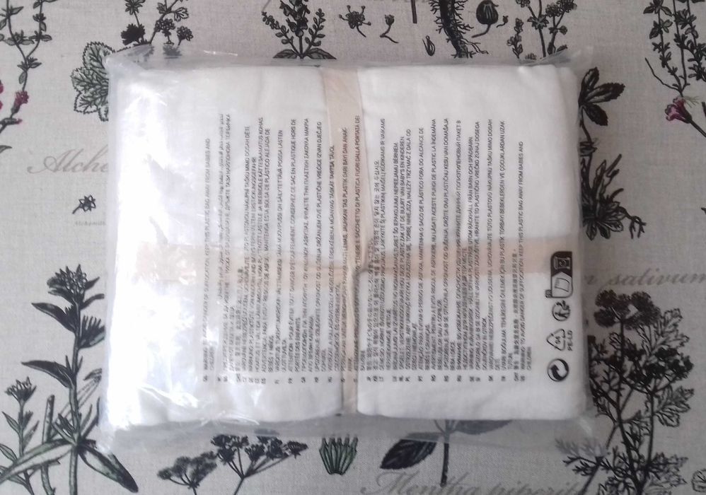 Zasłony H&M len plus bawełna troczki 150x300