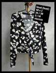 H&M bluzka koszula biust 48x2 vinted S 36 M 38 stokrotki wiskoza