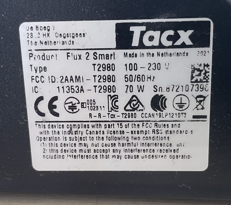 Trenażer rowerowy Tacx Flux 2 Smart Zwift Play