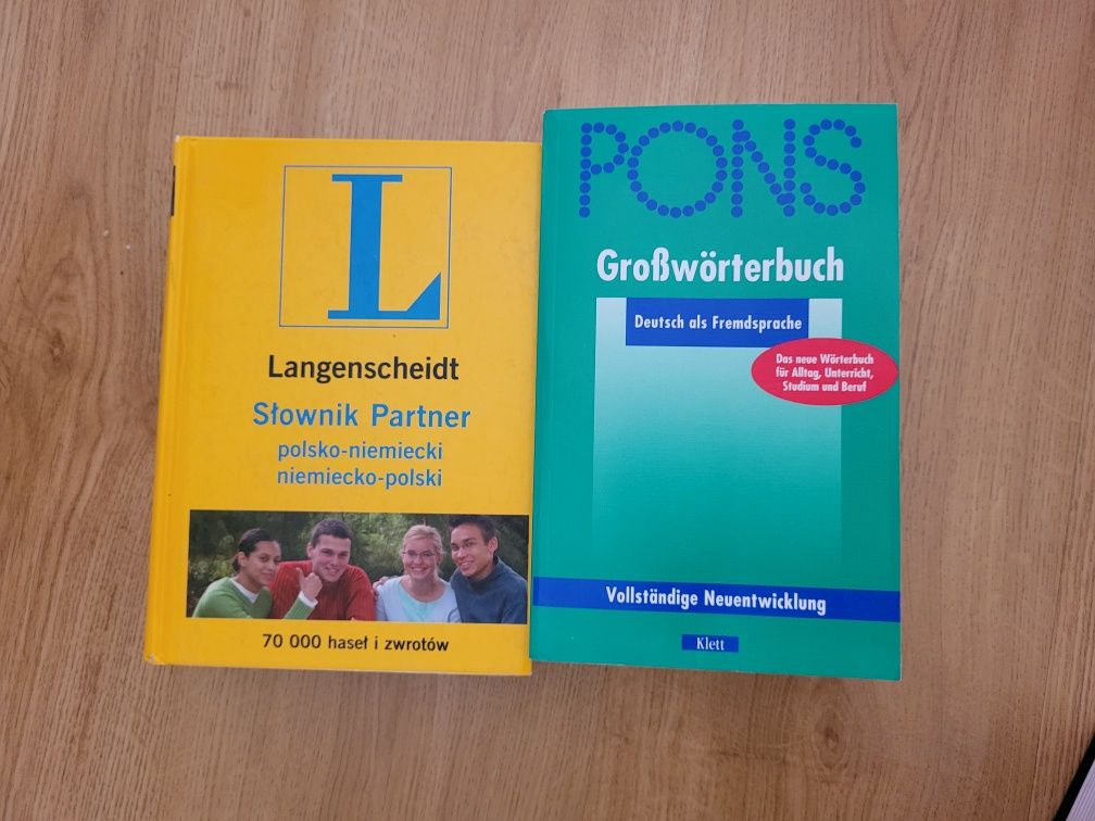 Słowniki Worterbuch Langenscheidt i Pons polski niemiecki