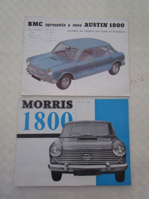 folhetos brochuras catalogos automoveis mini vw cortina etc