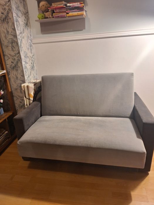 Sofa amerykańska rozkładana szara