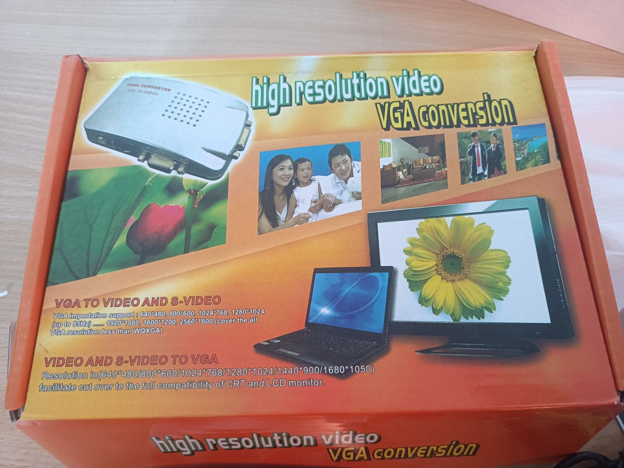 Konwerter Wideo VGA na AV RCA S-Video Monitor PC