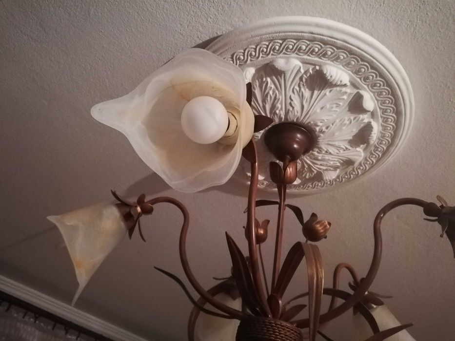 Żyrandol salonowy na 5 kloszy