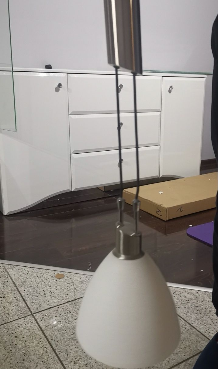 Lampa do jadalni żyrandol regulowana wysokość jak nowa potrójna