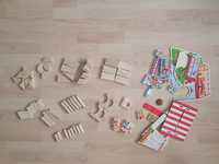 Drewniane klocki zabawki kreatywne Montessori