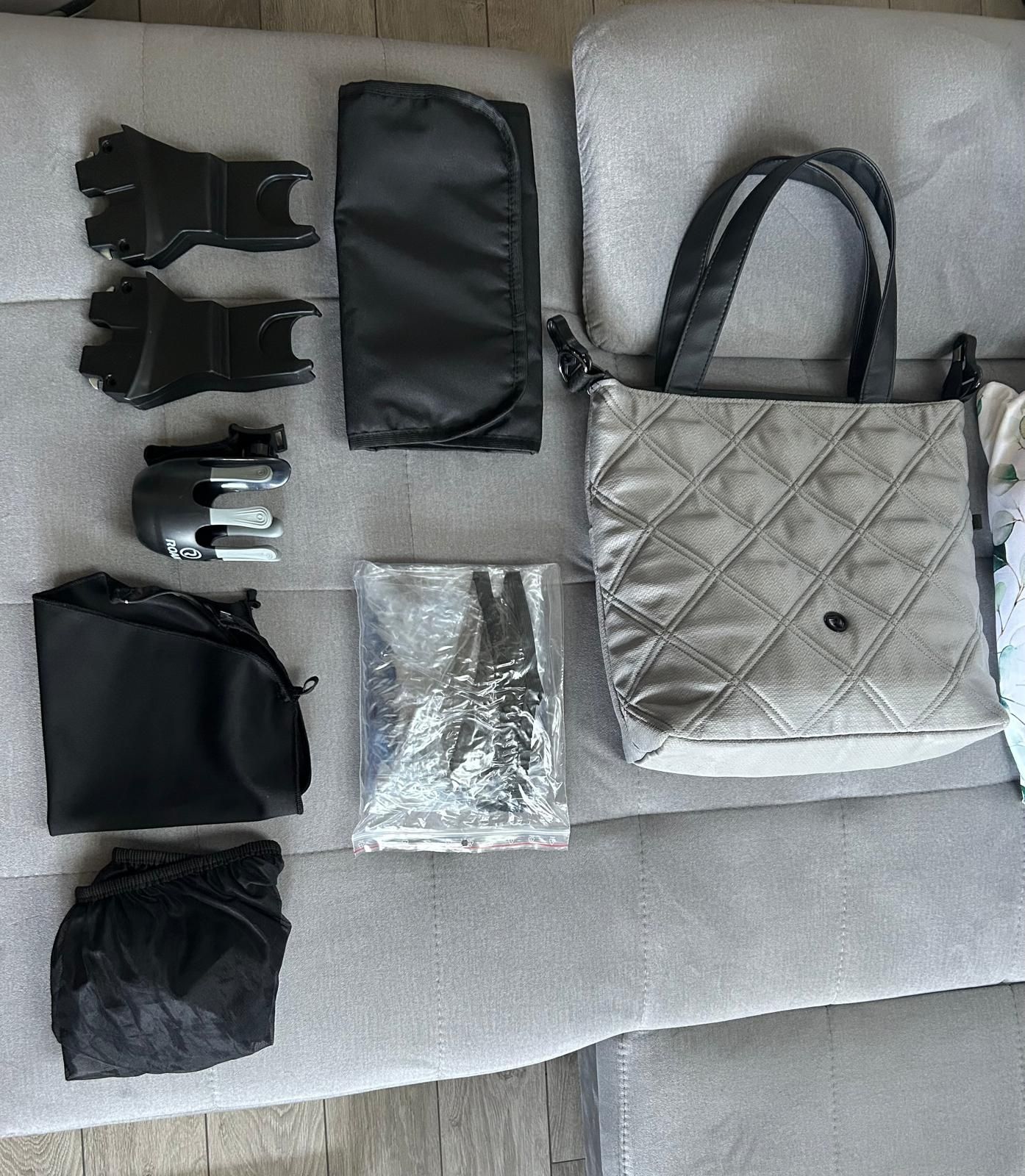 Wózek Roan Ivi Cloud Grey 4w1 + nosidełko Cybex
