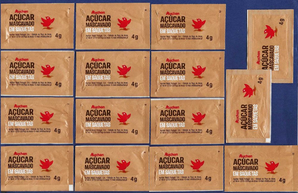 Pacotes de Açúcar - Auchan 2024. Série Açúcar Mascavado