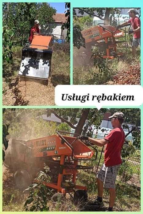 Usługi ogrodnicze wycinki rębak karczowanie koszenie arborysta projekt