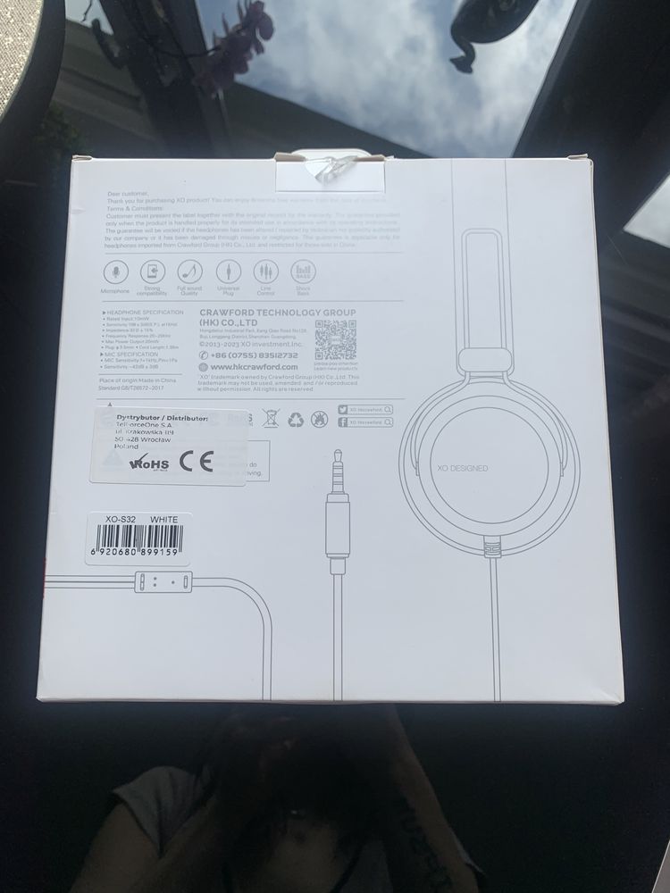 Nowe słuchawki XO S32 białe