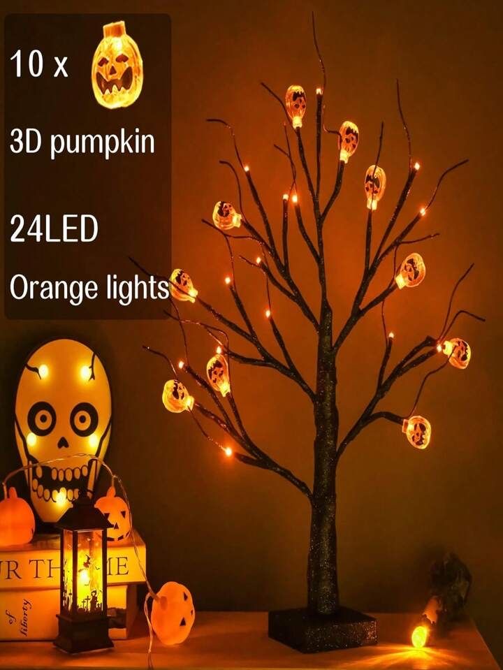 Lampa LED Drzewo Dekoracje na Halloween